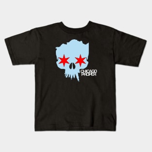 Chicago Proper Blue Skull Kids T-Shirt